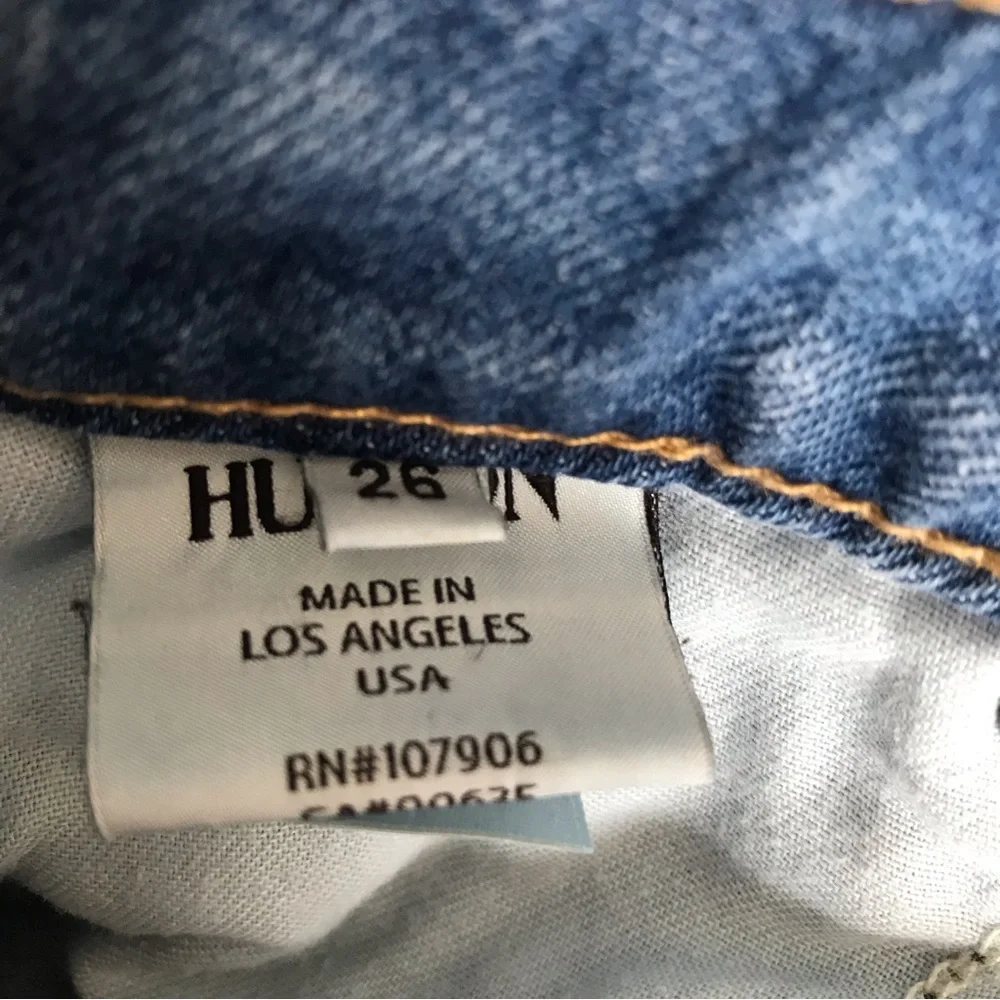 Hudson 5 Pocket Flare Jeans Light Wash Distressed Size 26 Inseam 30.5”._8